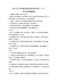 湖北省楚天教科协作体2024-2025学年高一下学期期中考试物理试卷（解析版）