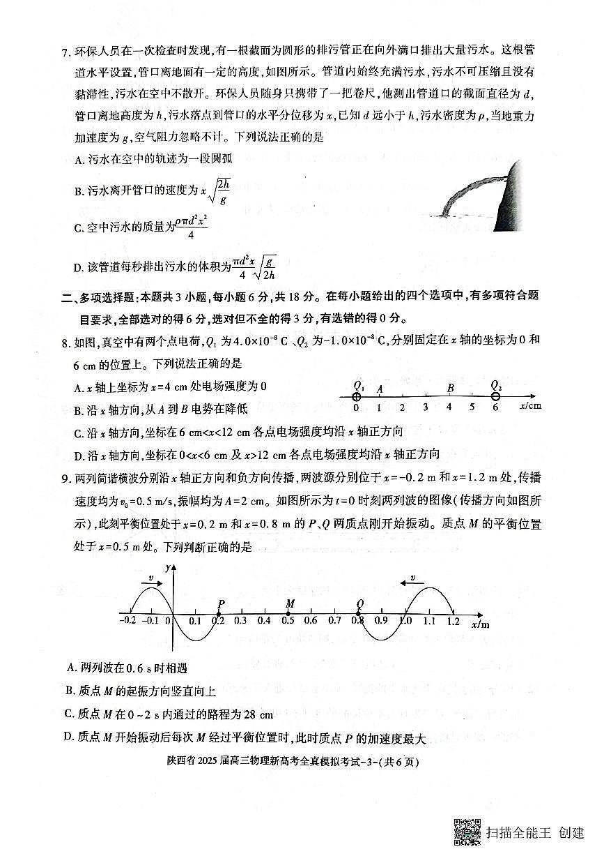 陕西省2025届高三新高考物理全真模拟试题第3页