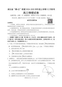湖北省腾云联盟2024-2025学年高三上学期12月联考 物理试卷（含答案）