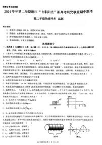 浙江省七彩阳光新高考研究联盟2024-2025学年高二下学期期中联考物理试题（PDF版附答案）