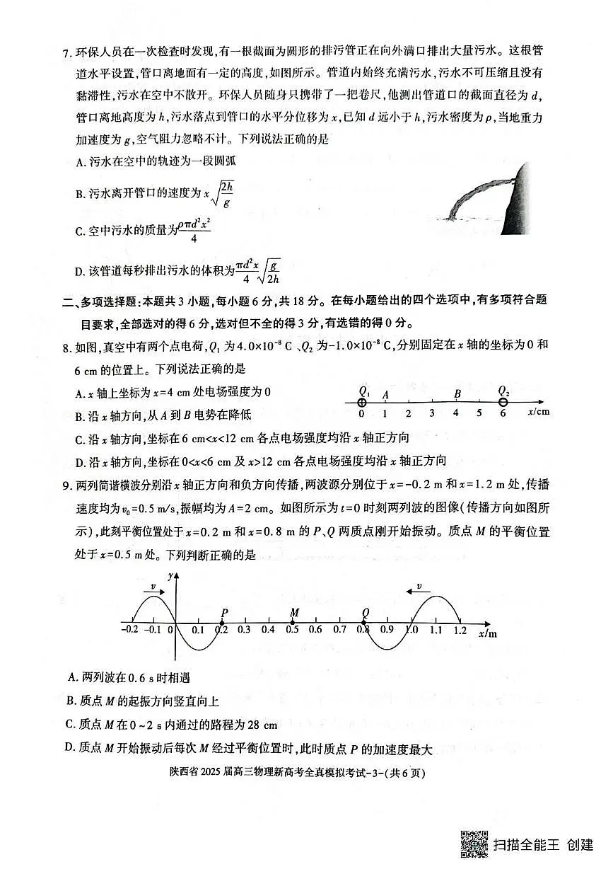 2025届陕西省高三下学期新高考全真模拟物理试题(高考模拟)第3页