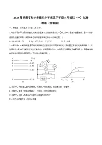 2025届湖南省长沙市雅礼中学高三下学期5月模拟(一)试卷 物理(含答案)