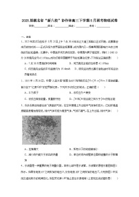 2025届湖北省“新八校”协作体高三下学期5月联考物理试卷（无答案）