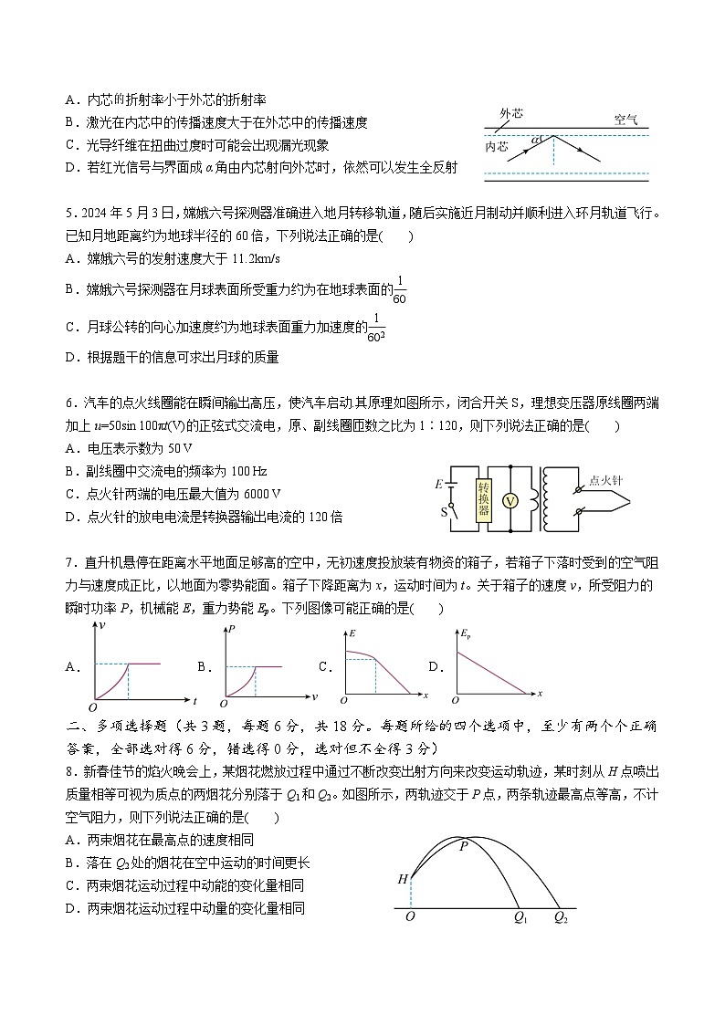 廣東省六校聯(lián)考2025屆高三下學(xué)期5月聯(lián)考試題 物理 含答案第2頁
