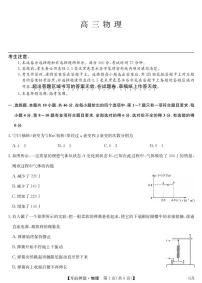 2025年九师联盟高考模拟考前押题物理试题及答案