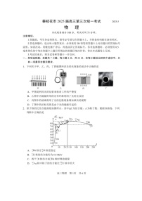 2025届四川省攀枝花市高三下学期第三次统一考试（图片版）物理试卷