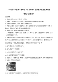 2025届广东省高三下学期“百日冲刺”联合学业质量监测试卷 物理(含解析)