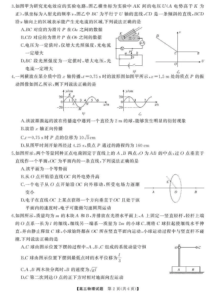 湖南省部分学校2025届高三下学期5月冲刺压轴大联考试题 物理 PDF版含解析第2页