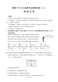 曲靖一中2025届高考决胜全真模拟卷（二）物理试题（含答案）