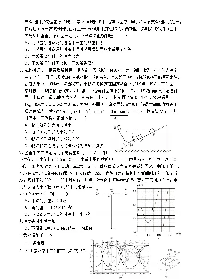 东北育才超常部35届高三最后一模 物理试卷 试题第2页