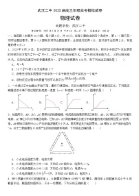 湖北省武汉市第二中学2025届高三下学期5月模拟考试物理试题（Word版附答案）
