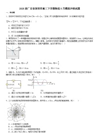 广东省深圳市2025届高三下学期5月模拟练冲刺物理试题（高考模拟）