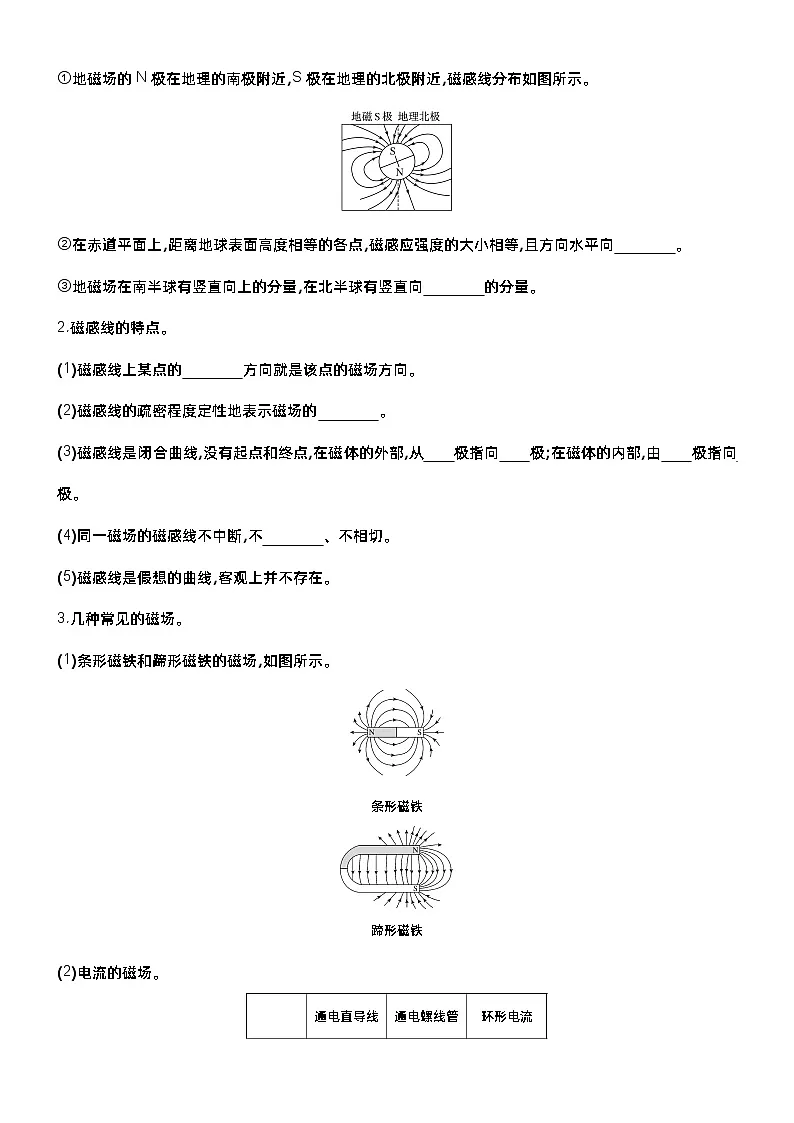 赢在微点 高考复习顶层设计 大一轮 物理学生版讲义第十一章 磁 场第3页