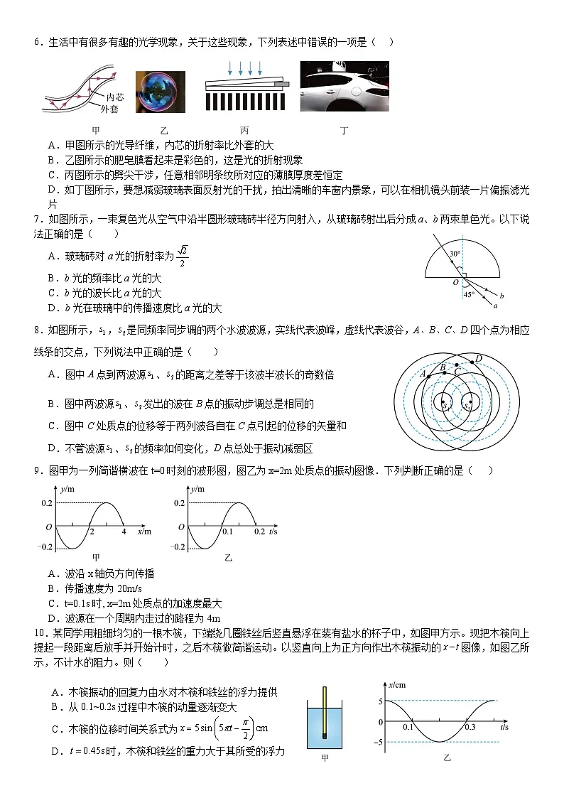 北京市顺义区牛栏山第一中学板桥学校2024-2025学年高二下学期期中检测物理试题第2页