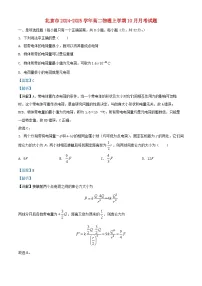 北京市2024_2025学年高二物理上学期10月月考试题含解析 (1)