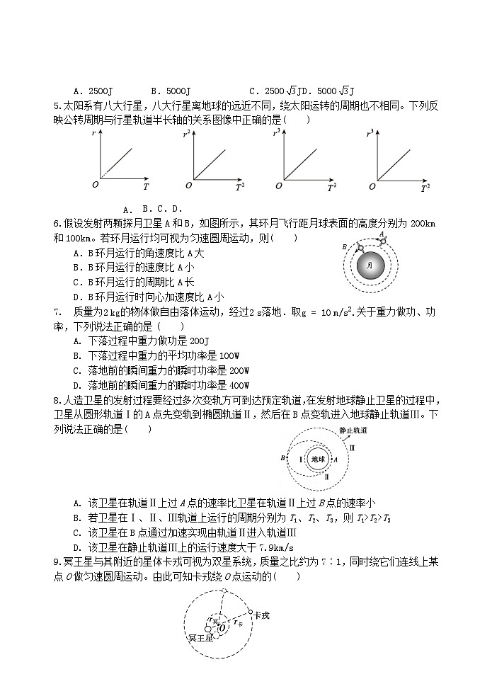 江苏省盐城市2023_2024学年高一物理下学期3月月考试题第2页