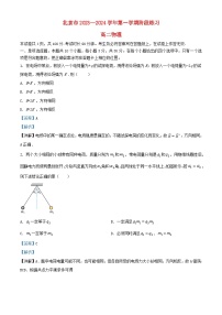 北京市2023_2024学年高二物理上学期10月月考试题含解析