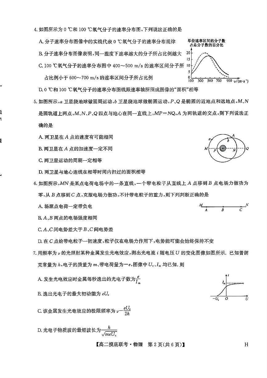 河南省驻马店市2023-2024学年高二下学期6月底摸底考试物理试题第2页