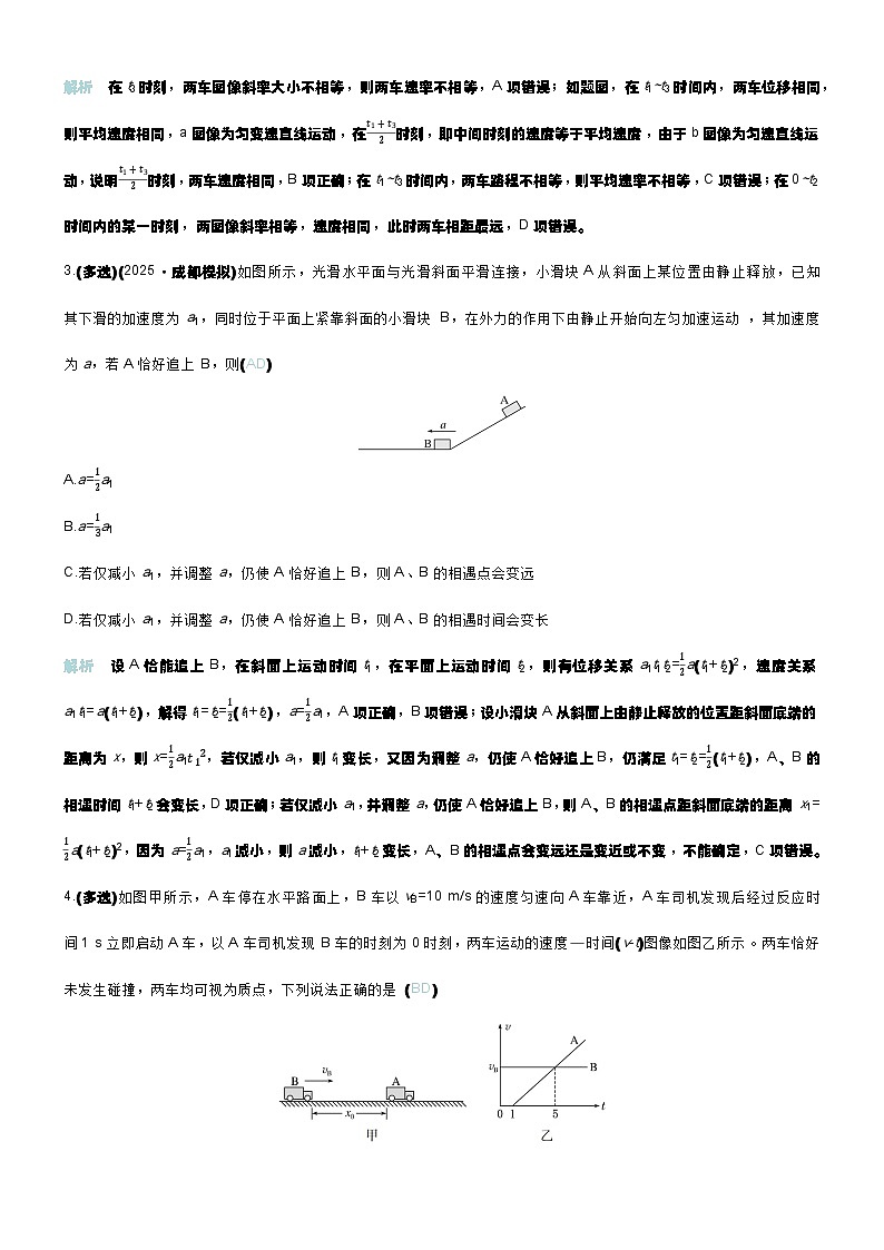 专题提升练2 追及和相遇问题第2页