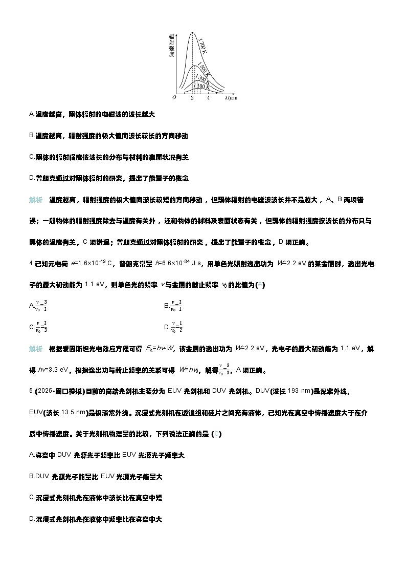 微练54 能量量子化 光电效应第2页