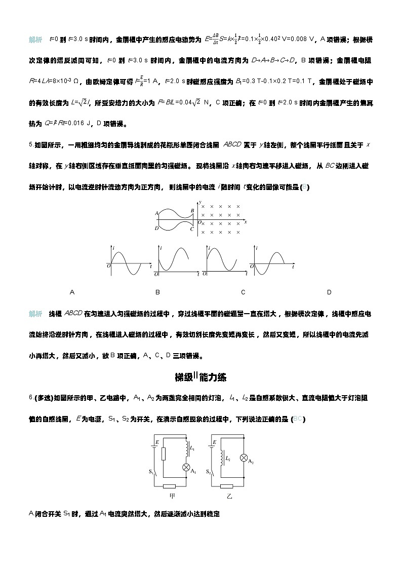 微练42 法拉第电磁感应定律 自感和涡流第3页