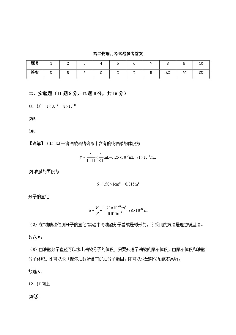 物理6月月考试卷答案第1页
