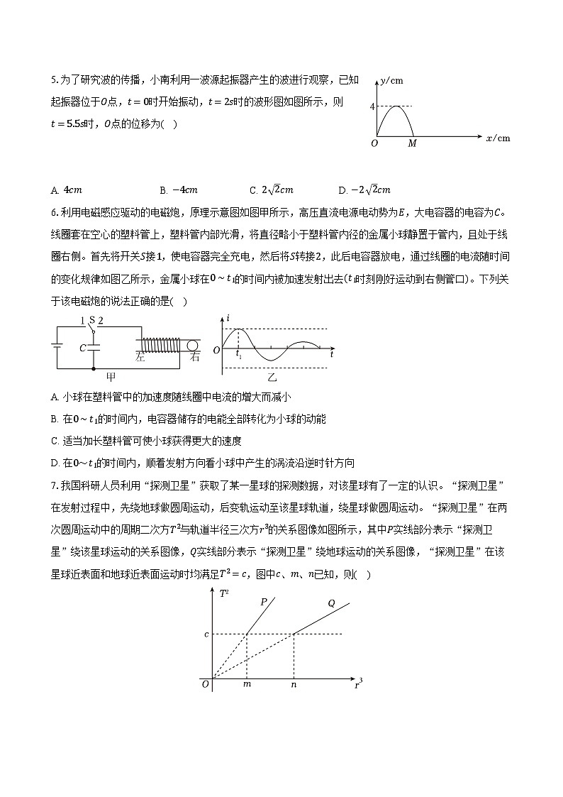 2025年重庆市九龙坡区杨家坪中学高考物理模拟试卷第3页