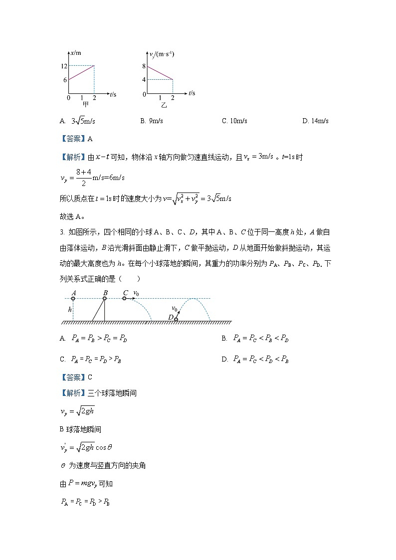 【物理】天津市滨海新区2024-2025学年高一下学期期末联考模拟四试题(解析版)第2页