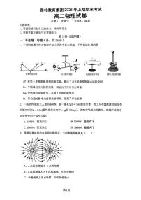 湖南雅礼中学2025年高二下学期6月期末物理试题+答案