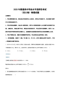 2025年高考四川卷物理真题（解析版）