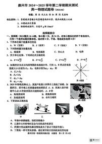 浙江省嘉兴市2024-2025学年高一下学期6月期末考试物理试卷（PDF版附答案）
