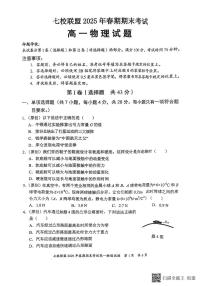 重庆市七校联盟2024-2025学年高一下学期期末考试物理试题（含答案）