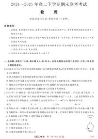 河南省金科新未来2025届新高二下学期7月期末联考-物理试题+答案