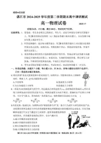 广东省湛江市2024-2025学年高一下学期期末调研测试物理试卷(含答案)