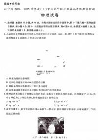 物理-辽宁沈阳重点高中联合体2024-2025学年高二下学期期末试题及答案