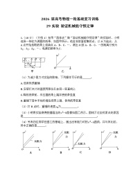 2026届高考物理一轮基础复习训练29实验  验证机械能守恒定律