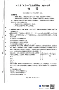 河北省五个一名校联盟2024-2025学年高二下学期期末考试物理试卷（含答案）含答案解析