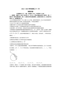 湖北省武汉市江岸区2024-2025学年高三上学期11月调考（图片版）物理试卷
