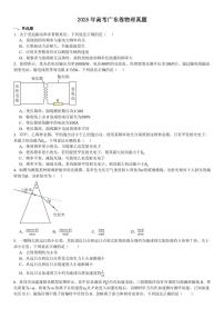 2025年高考真题 广东物理-试题（含答案）