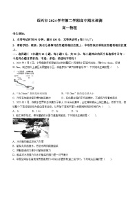 浙江省绍兴市2024-2025学年高一下学期期末考试物理试卷（Word版附答案）