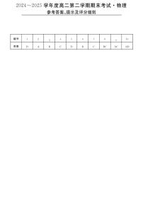 吉林省白山市五校2024-2025学年高二下学期期末联考物理试卷含答案解析