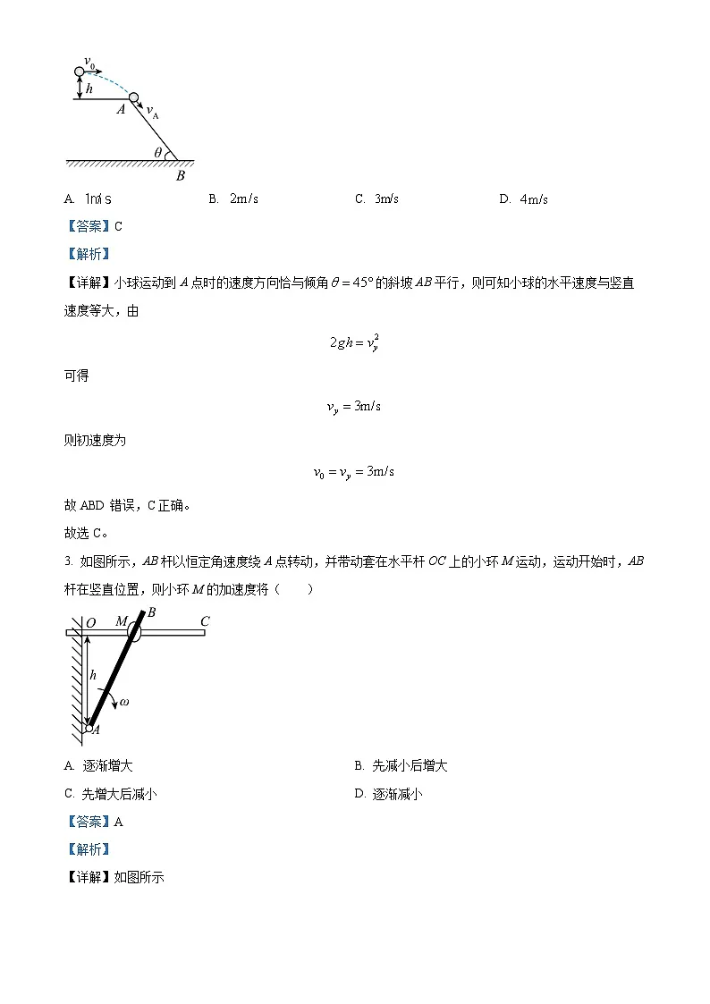 云南省丽江市第一高级中学2026届高三适应性月考(一)物理试卷 Word版含解析第2页