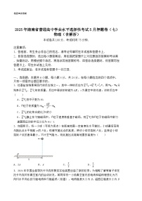 2025年湖南省普通高中学业水平选择性考试5月押题卷(七)物理(含解析)