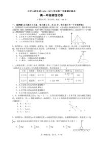 物理-安徽省合肥市六校联盟 2024-2025 学年高一下学期期末联考试题和答案