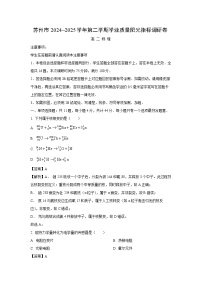 江苏省苏州市2024-2025学年高二下学期学业质量阳光指标调研物理试卷（解析版）