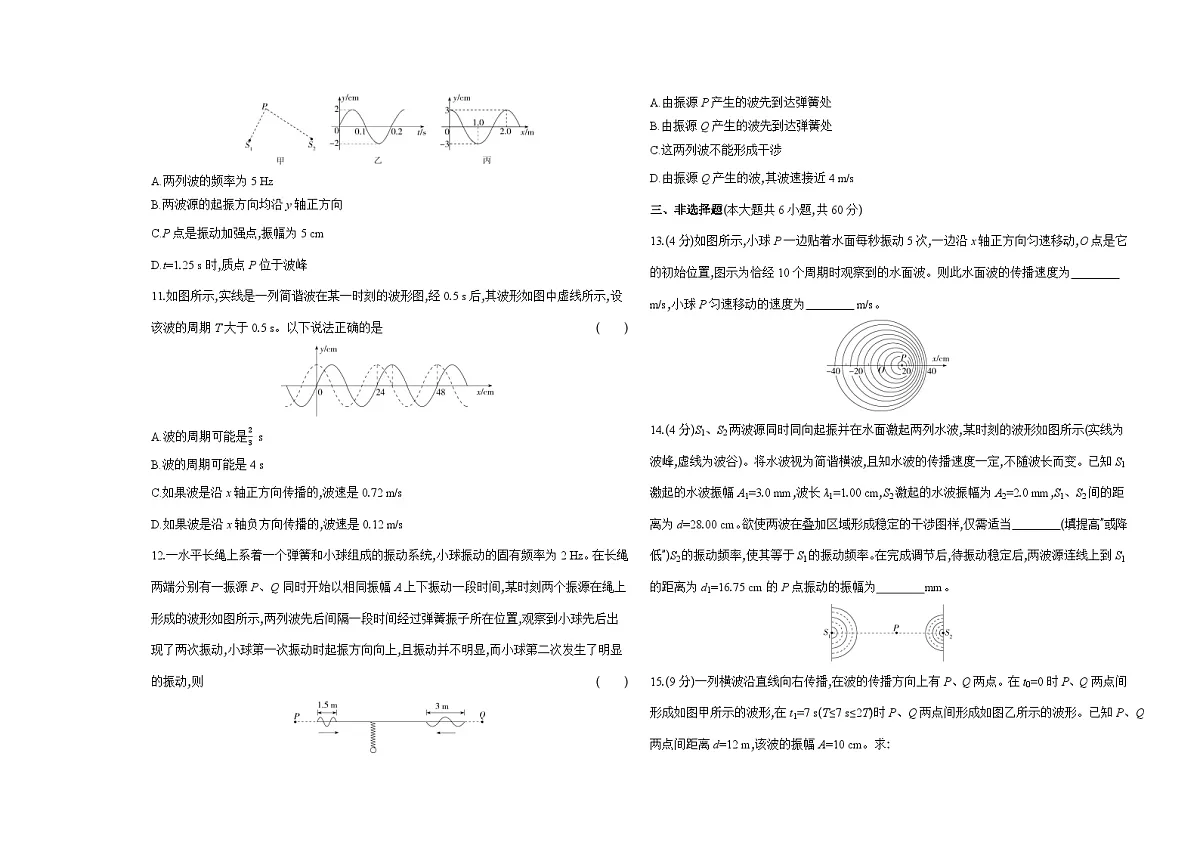 第三章机械波单单元测试款(含答案解析)-教科版(2019)高中物理高二上选必 1第3页