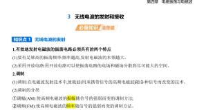 人教版 (2019)选择性必修 第二册无线电波的发射和接收教学演示ppt课件