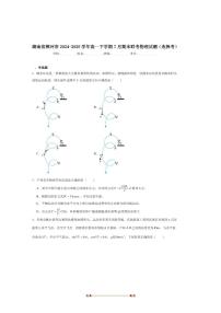 2024~2025学年湖南省郴州市高一下期末教学质量监测物理(选择考)试卷(含解析)