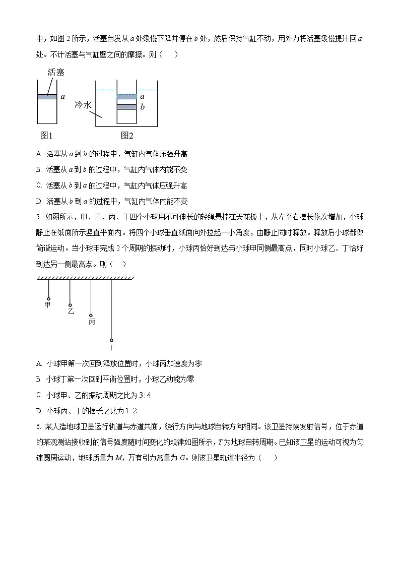 2025年高考四川卷物理真题(原卷版)第2页