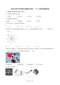 2024-2025学年浙江省嘉兴市高一（下）期末物理试卷（含答案）